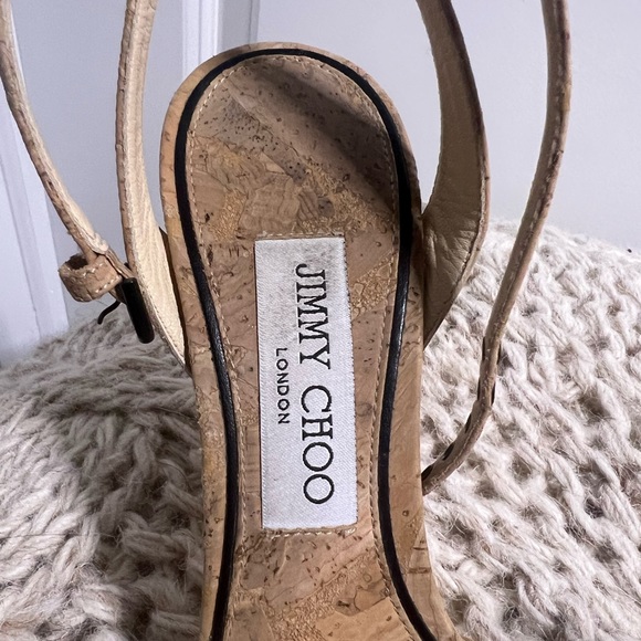 Jimmy Choo Cork Strap Heels Size 9.5 Early Black Friday Sale Price Drop! - Picture 4 of 9